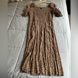 Ann Taylor Puff Sleeve Dress Sz M NWNT